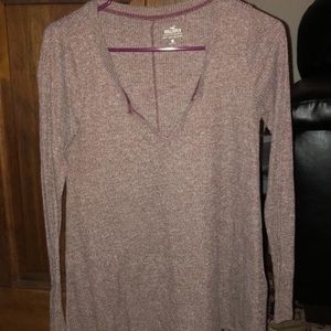 Hollister long sleeve purple heathered shirt,  S